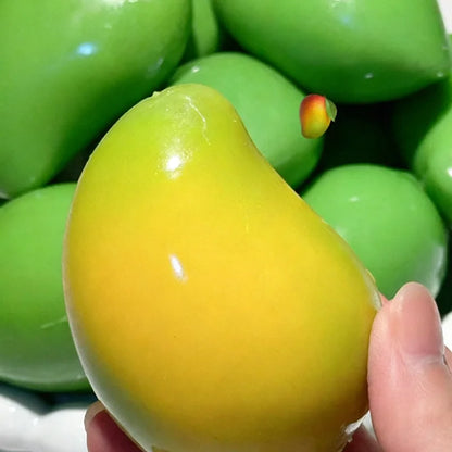 Handmade Crispy Mango Stress Ball Squeeze Toy, Color-Changing Mango Squishy Fidget Ball, ASMR Sensory Stress Relief Toy